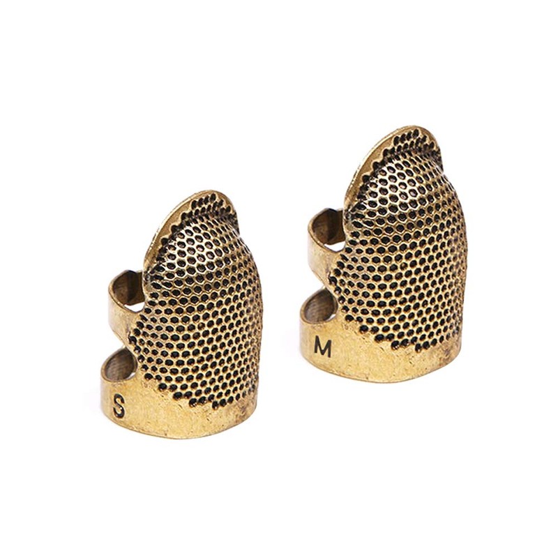 4 Pack Sewing Thimble Finger Protector, Adjustable Finger Metal Shield