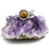 Miracles Minéraux Stainless Steel and Natural Stone Adjustable Ring, Natural