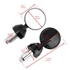 Topteng 2" Round Bar End Mirrors Universal for 7/8" 22mm
