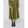 Vila Female Pleated Midi Skirt, Capulet Olive