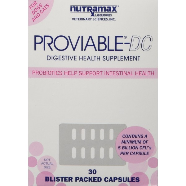 Proviable-DC Probiotic Digestive Health Supplement for Dogs and Cats, 30 ct. Sprinkle Capsules