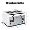 Toaster 4 Slice, KitchMix Bagel Stainless Toaster with LCD Timer,