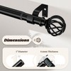 Curtain Rods for Windows 48-90 Inch(4-7.5Ft), Matte Black Decorative Curtain