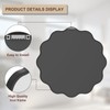 PROHOMEWARE Black Round Mirror 24 Inch Wavy Bathroom Vanity Mirror