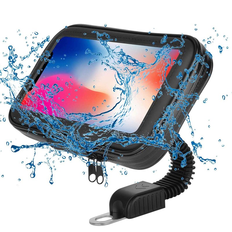 Professional Waterproof Moto Support Case, SUNSEATON 360 Degree Rotation Universal