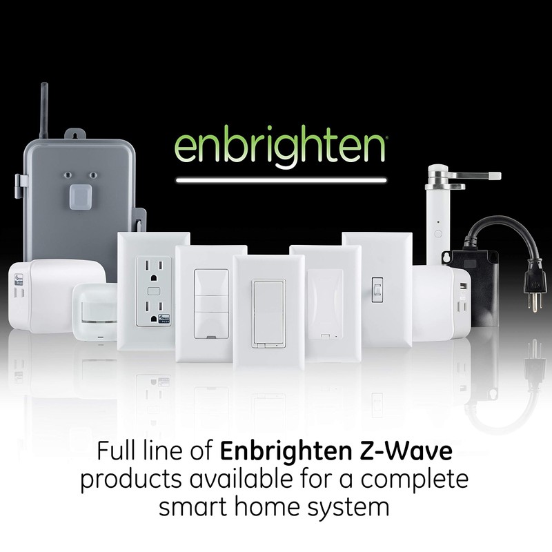 Enbrighten Almond Z-Wave Plus Smart Light Switch with QuickFit and