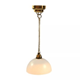 The Miniature Lighting Co Dollhouse Battery Light White Pendant Ceiling Light 1:12 Scale Miniature