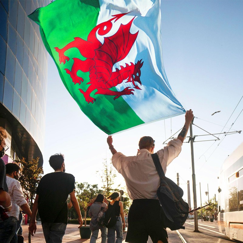 Wales Flag, Hianjoo Welsh National Flags 5ft x 3ft with