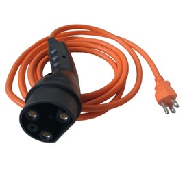 JOEEGO Charging Power Cord Assembly Fits for Evolution EV Golf Carts, UL Listed, Replaces OEM# 2.04.0620 (Orange 10ft)