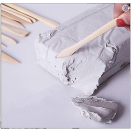 Air Dry Clay, 30 Pottery Tools & Accessories, Gemstone Chips, Sculpting Clay Tools