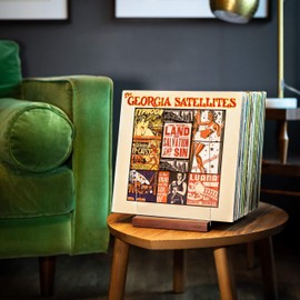 MÖNKE Premium Vinyl Record Storage - a Mid-Century Style Record Holder for Albums, 60-70 LP Capacity - Complements Any Record Player (Brown)