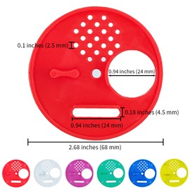 Acoeitl 6Pcs Bee Hive Entrance Disc 2.68In Diameter 6 Color Plastic Entrance Gates Beekeeping Tool Equipment for Beekeepers Nuc Box Entrance Reducer Round Beehive Nest Door for Swarm Trap Hive Trap