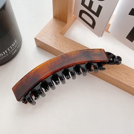 QinGoo Banana Hair Clip, Hair Accessories, Ponytail Holder, Headpiece for Women and Girls, Elegant Hair Accessory, 1 Piece (10.8 cm x 3.2 cm, Ink Red)