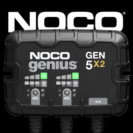 NOCO Genius GEN5X2 2-Bank 10A (5A/Bank) 12V Onboard Marine Battery Charger