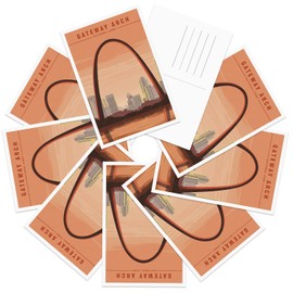 gaeaverse Gateway Arch National Park Vintage Postcards 9pc/Set U.S. National Parks Greeting Cards for Business World Travel Landscape Postcard