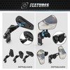 NICECNC 1Pair Quick Flip Mirrors Kit Aluminum for Most Motorcycle
