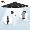 ABCCANOPY 10FT Durable Solar Led Patio Umbrellas with 32LED Lights