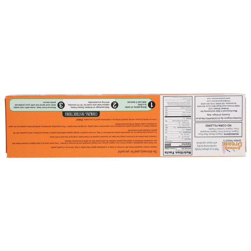 Andean Dream Organic Spaghetti with Turmeric, 8 OZ