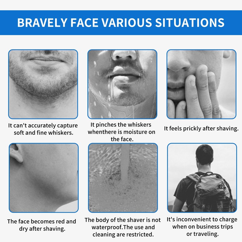 Replacement Blade Head for Bald Razor Men's Electric Twinshaver, 6D