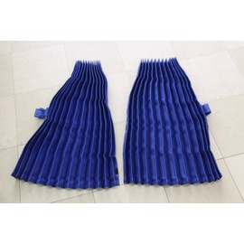Track Curtain, Track Supplies, Side Curtain, Sky Blue, Pleated Type, Width 39.4 x Length 31.5 inches (100 x 80 cm) (Pack of 2) Light Blocking, Can also be used behind beds. It is a limitation of