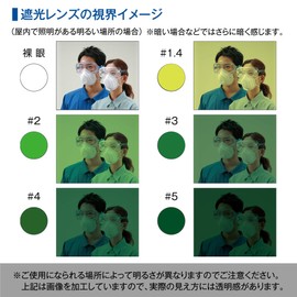 Yamamoto YW-75W Splash-Type Binocular Blackout Glasses #5, Made in Japan JIS UV Protection