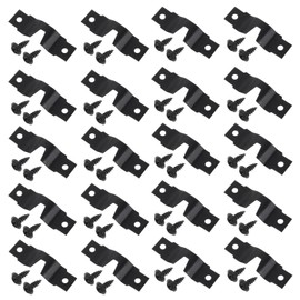 sourcing map 20Pcs Picture Hangers, Frame Back Fasteners with Screws, Single-Notch Double Hole Precision Hangers Hook for Hanging Paintings Picture Photos Frame, Black