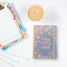 Operitacx 2024-Kalenderplaner-Notizbuch Wochen- Und Monatskalender To-Do-Listen-Notizblock Terminkalender Budgetziel-Tracker Kleine Taschenagenda Für Schule/Arbeit