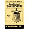 POWERMATIC Model 14 Oscillating Sander Instructions & Part Owner's Manual