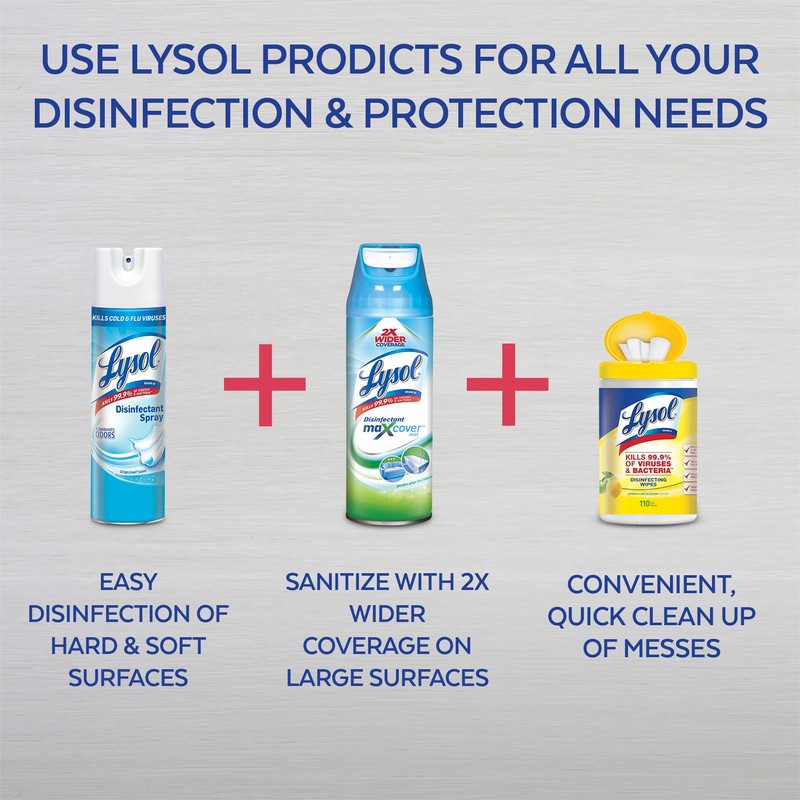 Lysol Disinfectant Spray, Crisp Linen, 57 Oz, Pack of 3