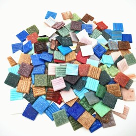 Quartz Mosaic Tiles 500g 2cm Multicolor Mosaic Stones for DIY Mosaic Making Craft Hobby Art Home Decoration (Mixed Color)