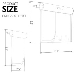 Empava 6" Multi-Purpose Bowl Scraper Dough Chopper Grey