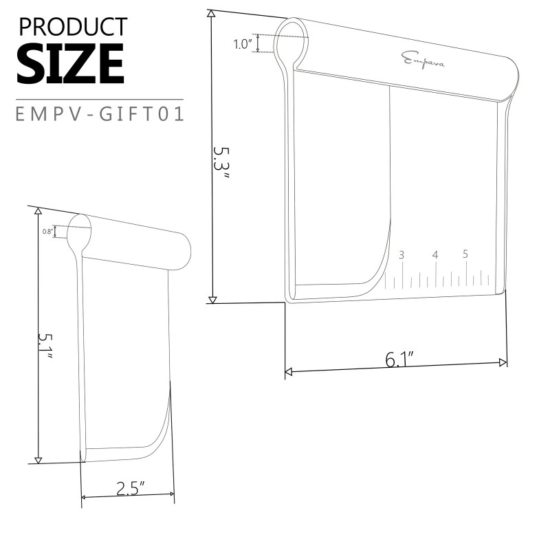 Empava 6" Multi-Purpose Bowl Scraper Dough Chopper Grey