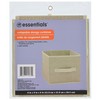 Essentials Tan Collapsible Storage Containers with Handles, 9x8 in.
