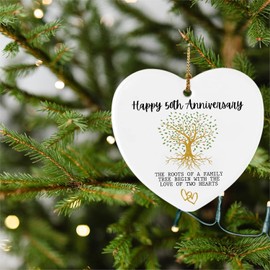 50th Anniversary Marriage Gifts for Couple Happy 50th Anniversary Ornament Keepsake Sign Heart Plaque Anniversary Romantic Couple Wedding Engagement Gifts for Her Him Wife Husband