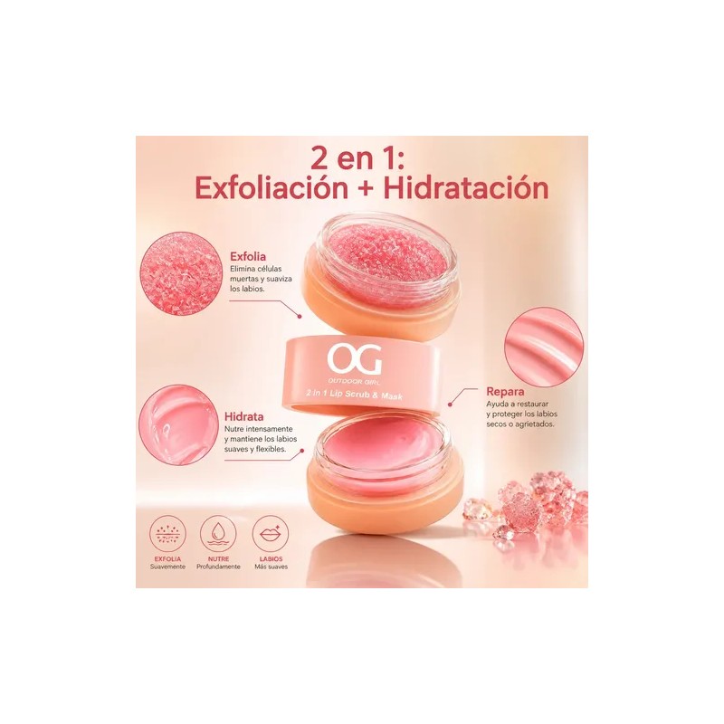 Mascarilla Labial Y Exfoliante De Labios Hydrata Dos En Uno