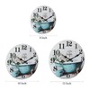 Horizent Bathroom Wall Clock,Rustic Style Waterproof Glass Wall Clock for
