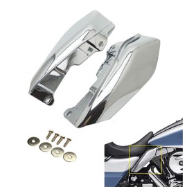 AQIMY Motorcycle Deflector ABS Midframe Air Trim for 2009-2016 Harley Touring Street Glide Models Chrome