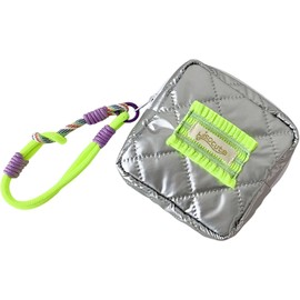 Bolsas de almacenamiento para toallas sanitarias, diseño de lazo anudado plateado, organizadores de maquillaje cuadrados portátiles para mujeres, bolsas de almacenamiento cuadradas portátiles