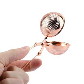 Tea Infusion Mesh Strainer, Portable Stainless Steel Tea Infusion Strainer, Reusable Ball Shape Teapot Filter with Handle (5.5cm)
