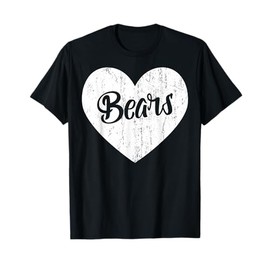 Bears School Sports Fan Team Spirit Mascot Cute Heart Gift T-Shirt