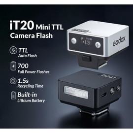 GODOX IT20 N TTL Mini Flash, IT20N Camera Flash with Spreader and Color Filter, Compatible with Nikon Z5II Z6III Z8 Z50II Z30 D850 Z5 Z50 ZFC Z6II Z9 Z7