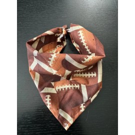 Handmade Tie on Pet Dog Bandana Football Bandannas Sz Medium