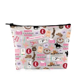 PYOUL Romance Love Gift Cowboy Romance Makeup Bag Bookish Cosmetic Bag Romance Novel Fan Gift (Cowboy Romance Bag)