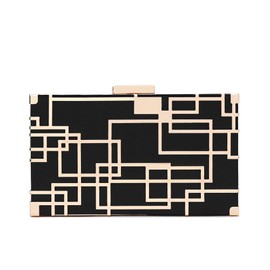 CARIEDO Women Evening Bag Elegant Clutch Purse Exquisite Velvet Metal Hollow out Handbags Prom Wedding Party (Black34)