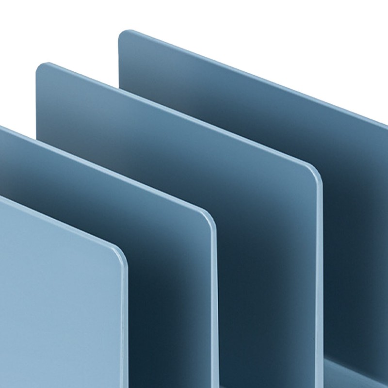 Bookends Simple Style Wide Mouth Design Blue Color Plastic Material