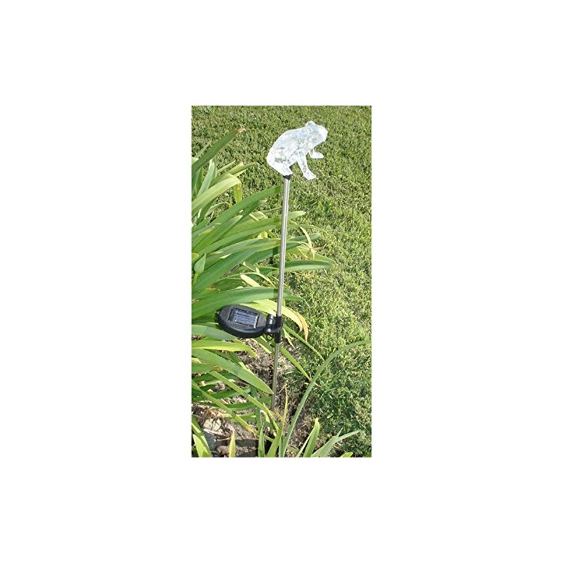 Unido Box Frog Solar Garden Stake Light LED Color-Changing, Set
