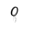 Interdeco Curtain Pole Rings with Sliding Insert and Pleat Hooks,