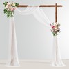 MEKOTRIN Wedding Arch Draping Fabric, 1 Panel 28"x20ft Chiffon Fabric