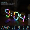 KOSUMOSU LED Wall Clock 15" RGB Digital LED Clock for