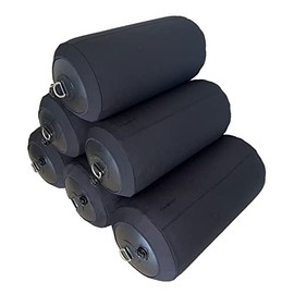 Ocean Buy Boat Fender with Cover - Size 12 x 24 inch – Inflatable Dock Bumper for Boats and Yachts – Lightweight Easy to Use Fender – Heavy Duty Mooring Protection – Accessories Included